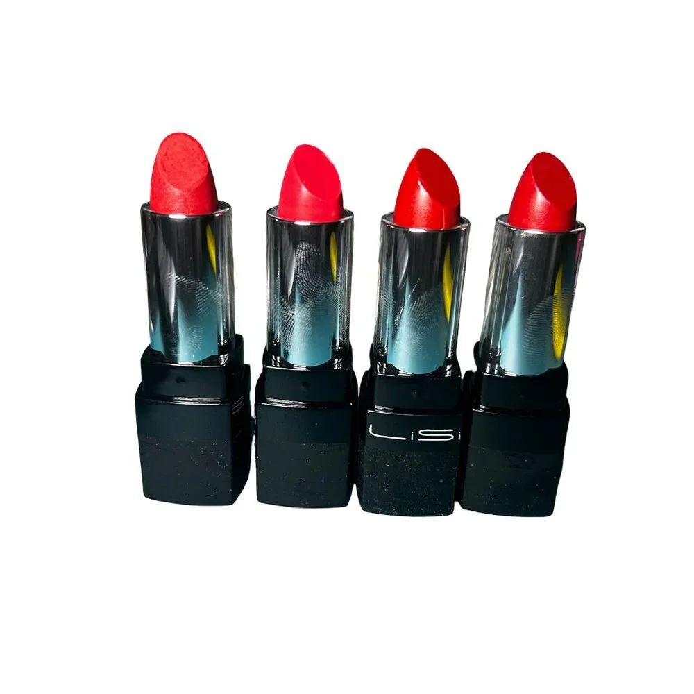 LiSi Cosmetics Cream Color Lipstick Bundle 4pc New Red Pink Shades Lot